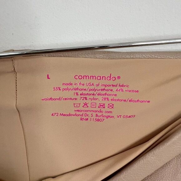 Commando Faux Leather Flare Legging in Sand - Picture 9 of 9